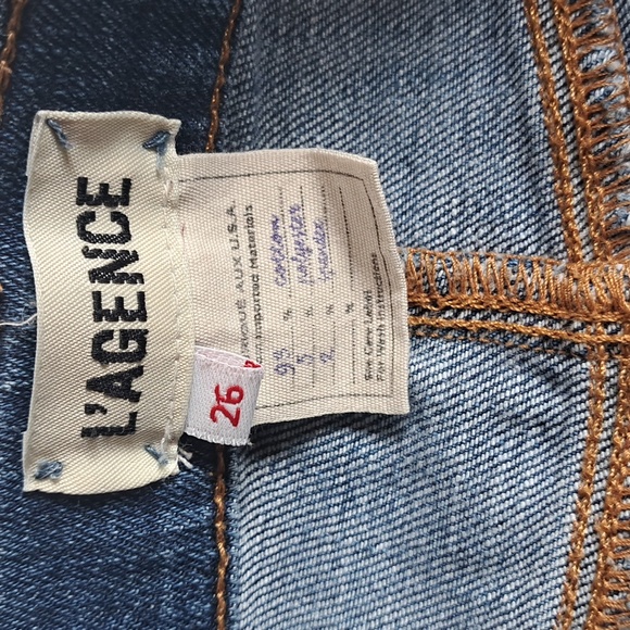 L'Agence Jordan vintage straight cropped distressed Denim sz27-28 - Picture 10 of 15